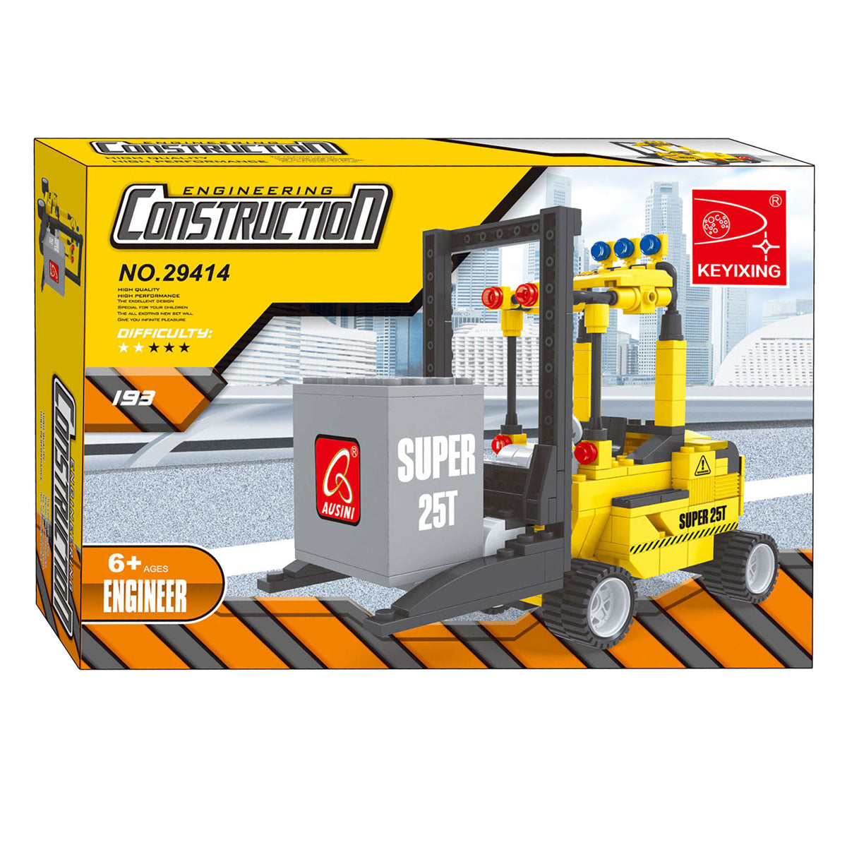 Bouwset constructie heftruck - 195dlg.