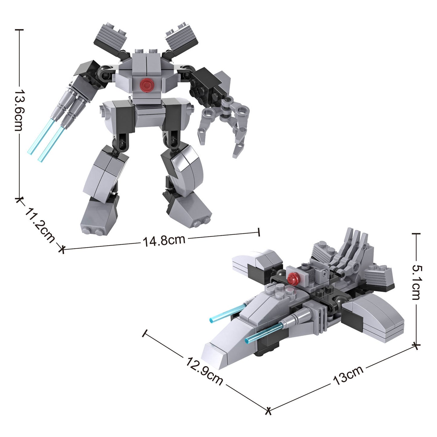 Lobbes speelgoed bv lobbes bouwset robot speelgoed - transformeer spaceship 81-delig.