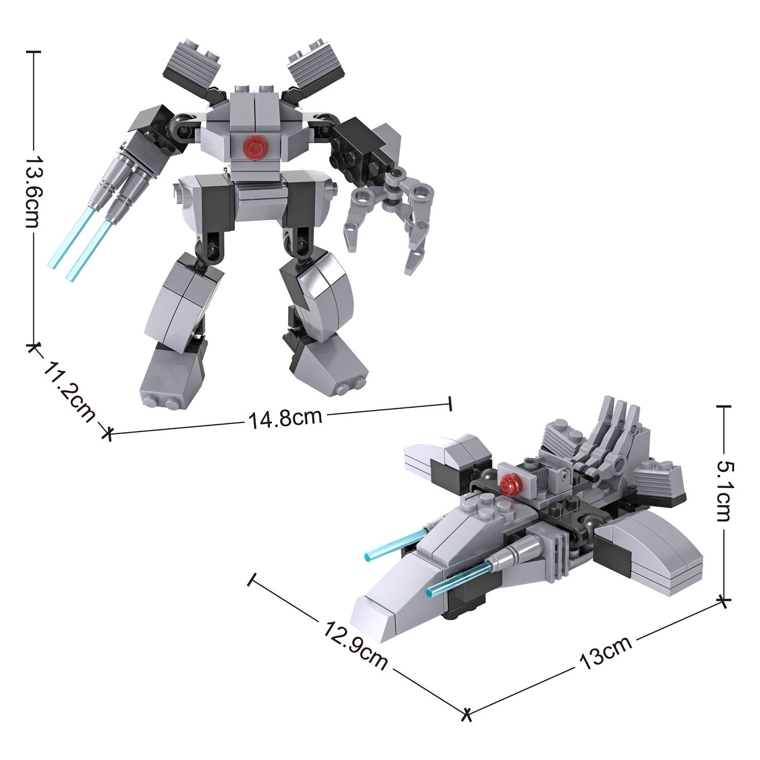 Lobbes bouwset transformeer robot spaceship - 81dlg