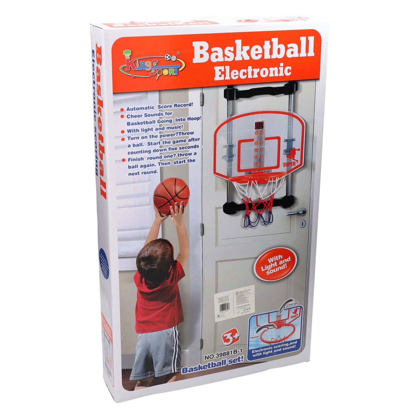 Lobbes basketbalbord deurhanger met teller