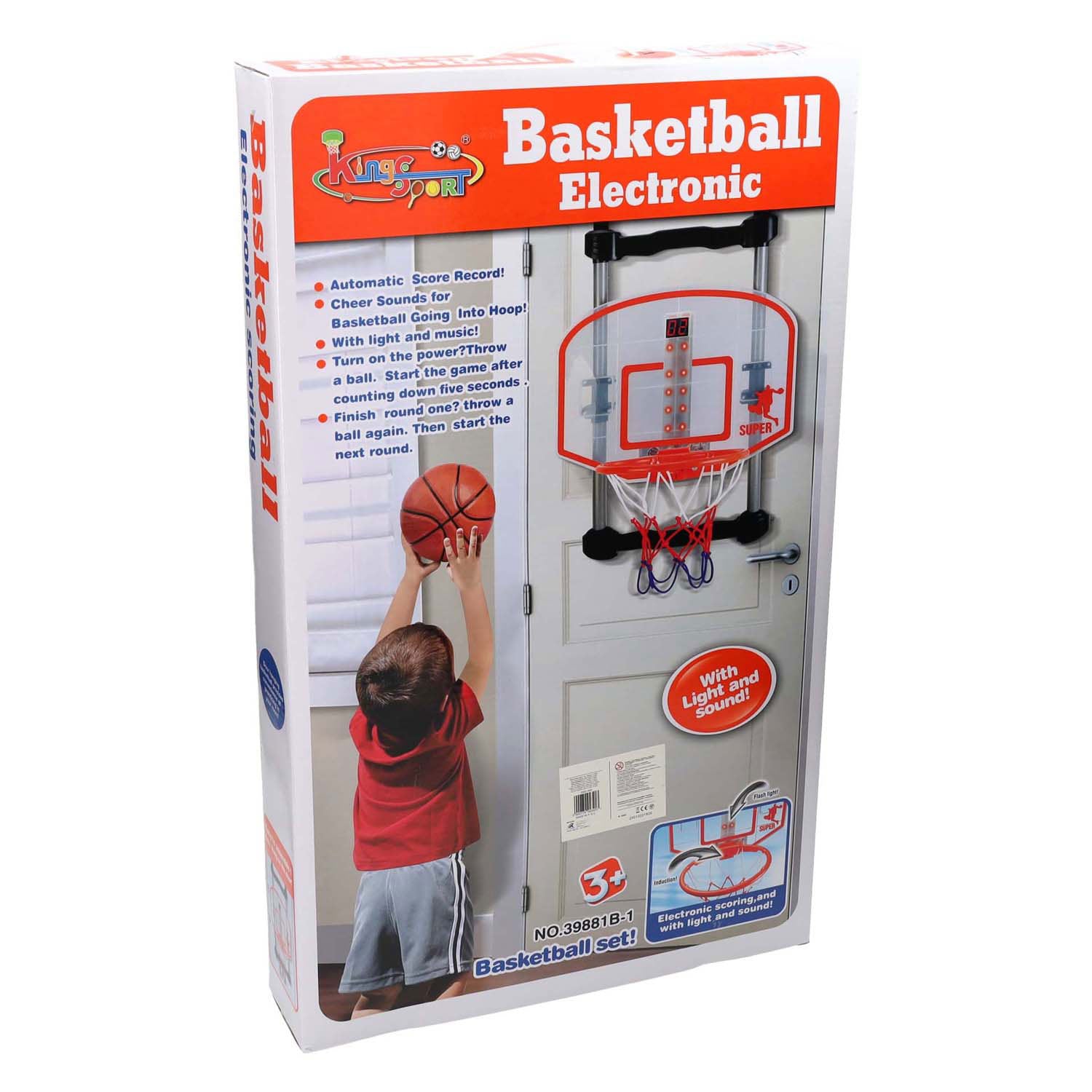 Lobbes basketbalbord deurhanger met teller