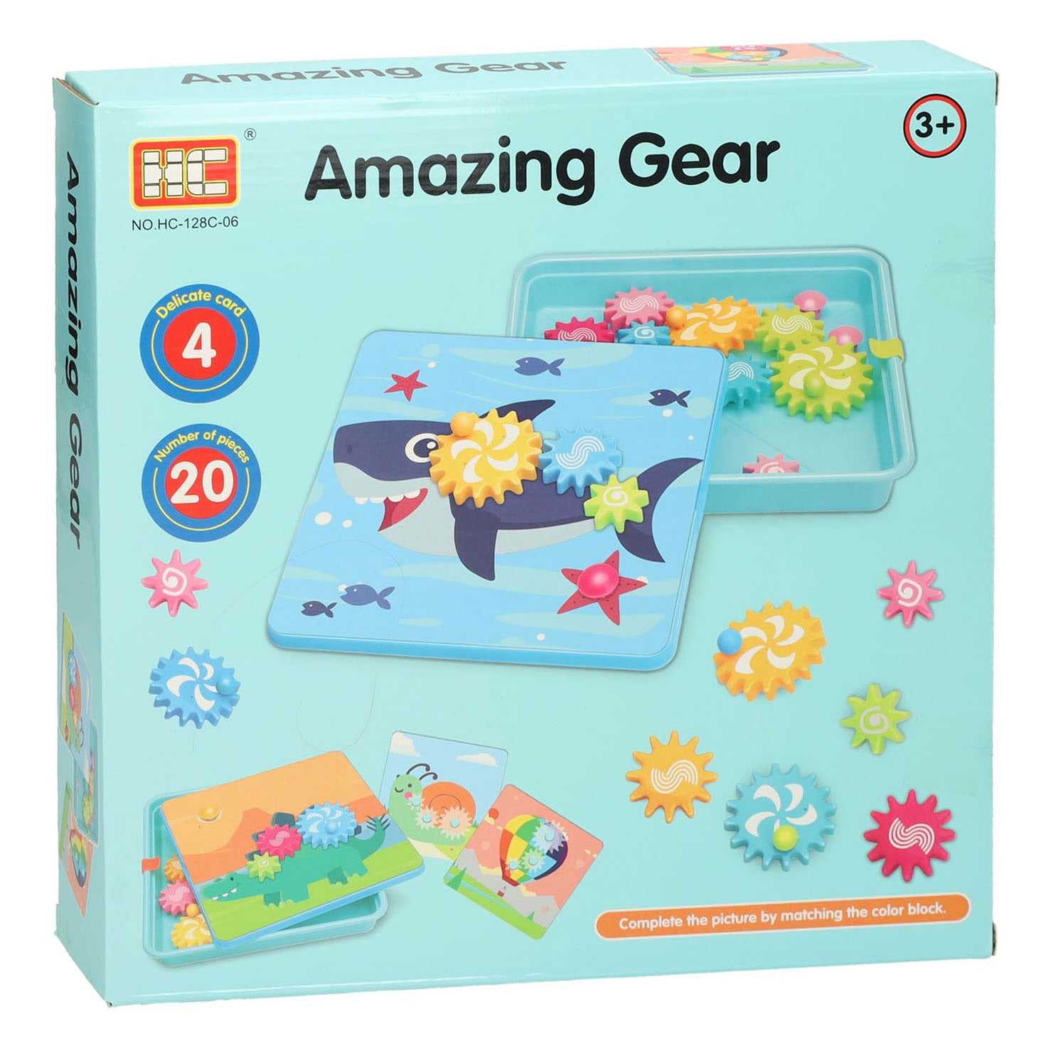 Tandwielenset blauw, 20dlg.