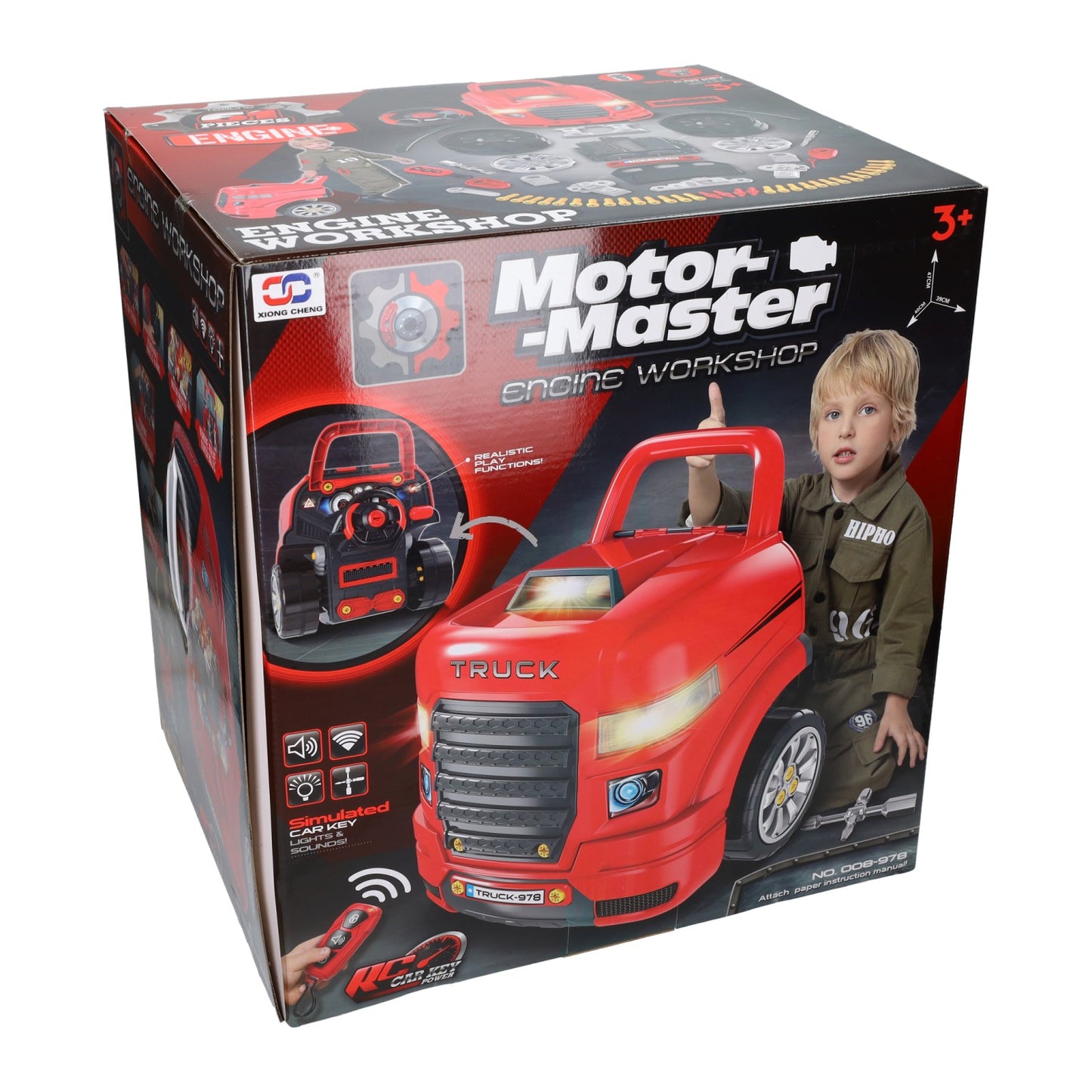 Motorblok met licht en geluid