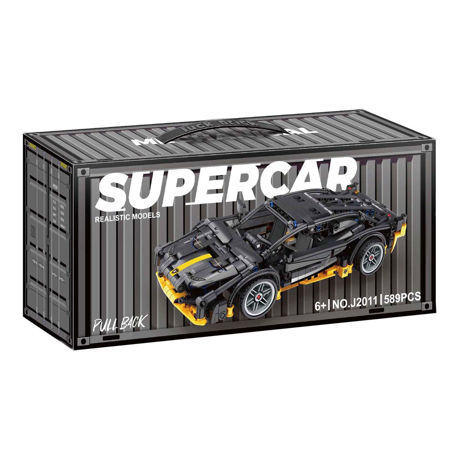 Lobbes speelgoed bv bouwsteentjes set pull back sport auto - 589dlg.