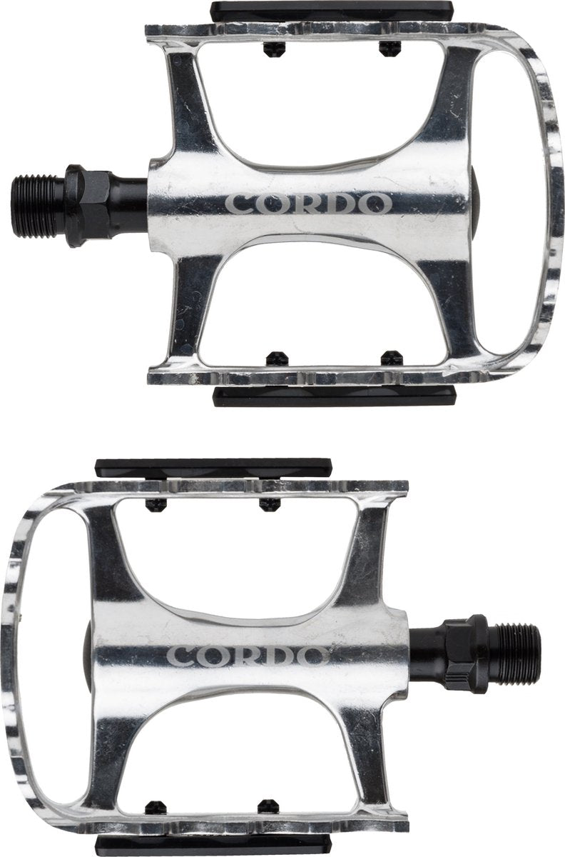 Cordo trekking pedalen aluminium - zilver