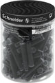 Schneider schrijfwaren schneider inktpatronen - 100 stuks - zwart - s-6801