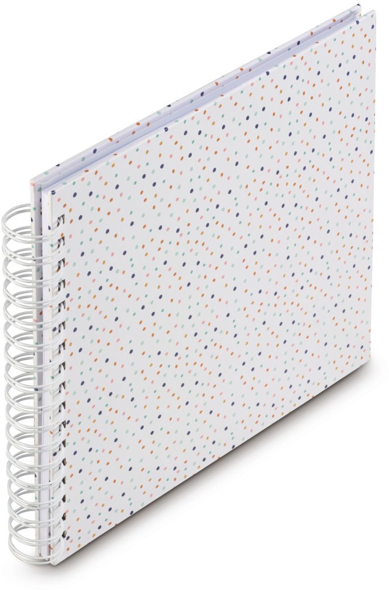 Hama spiraalalbum confetti, 28x24 cm, 50 witte pagina's