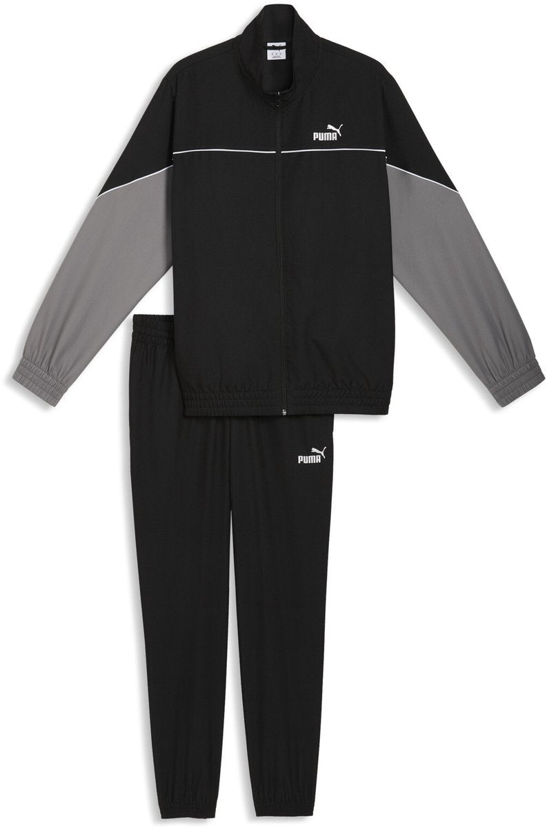 Puma woven colorblock suit unisex trainingspak - black m