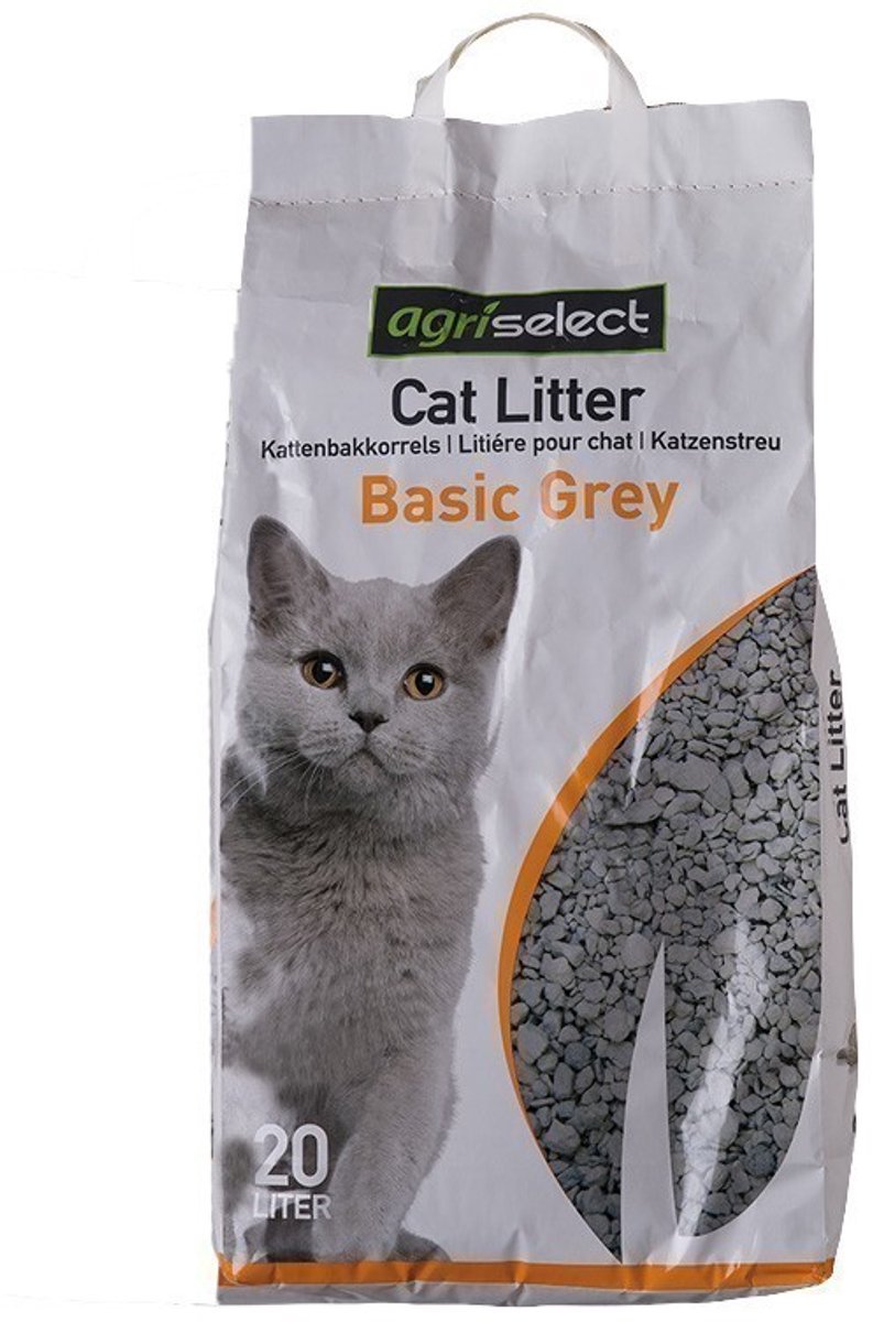 Agriselect basic grey kattenbakvulling