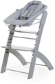 Childhome newborn zitje voor evosit en lambda 3 - babyzitje aan tafel vanaf de geboorte tot 9 kg - verstelbare rugleuning met draaiknop - 5-punts harnas met zachte schouderpads - inclusief wasbare jersey hoes - grijs