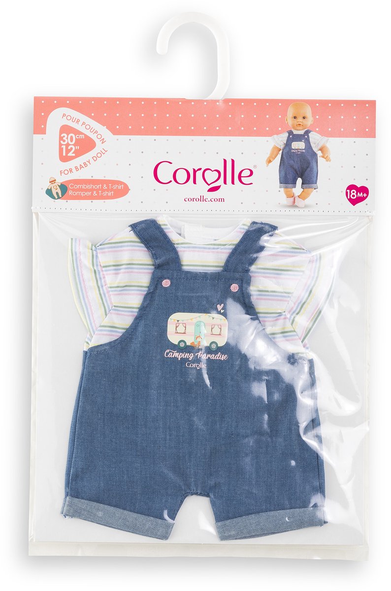 Corolle jeans overall met t-shirt kleine ontdekker - 30cm