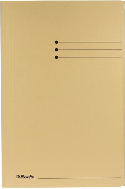 Esselte manilla 3-klepsmap - folio - 50 stuks - gems