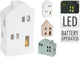 Cosydecor huis met led 13cm 3 assorti