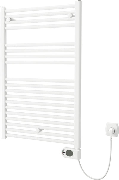 Plieger elba elektrische handdoekradiator – handdoek verwarmer – met klokthermostaat – 94.2 cm x 60 cm – 500 watt – wit