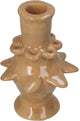 Hd collection kandelaar stoneware bruin 8,8x8,8x13cm