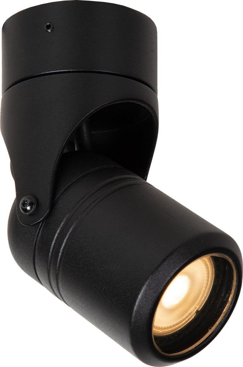 Lucide niort - plafondspot (plafondlamp) binnen buiten - 1xgu10 (mr16) - ip44 - zwart