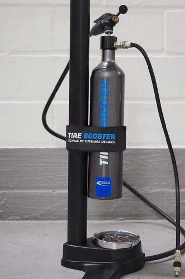 Schwalbe - tire booster tubeless fietspomp inclusief montage riem