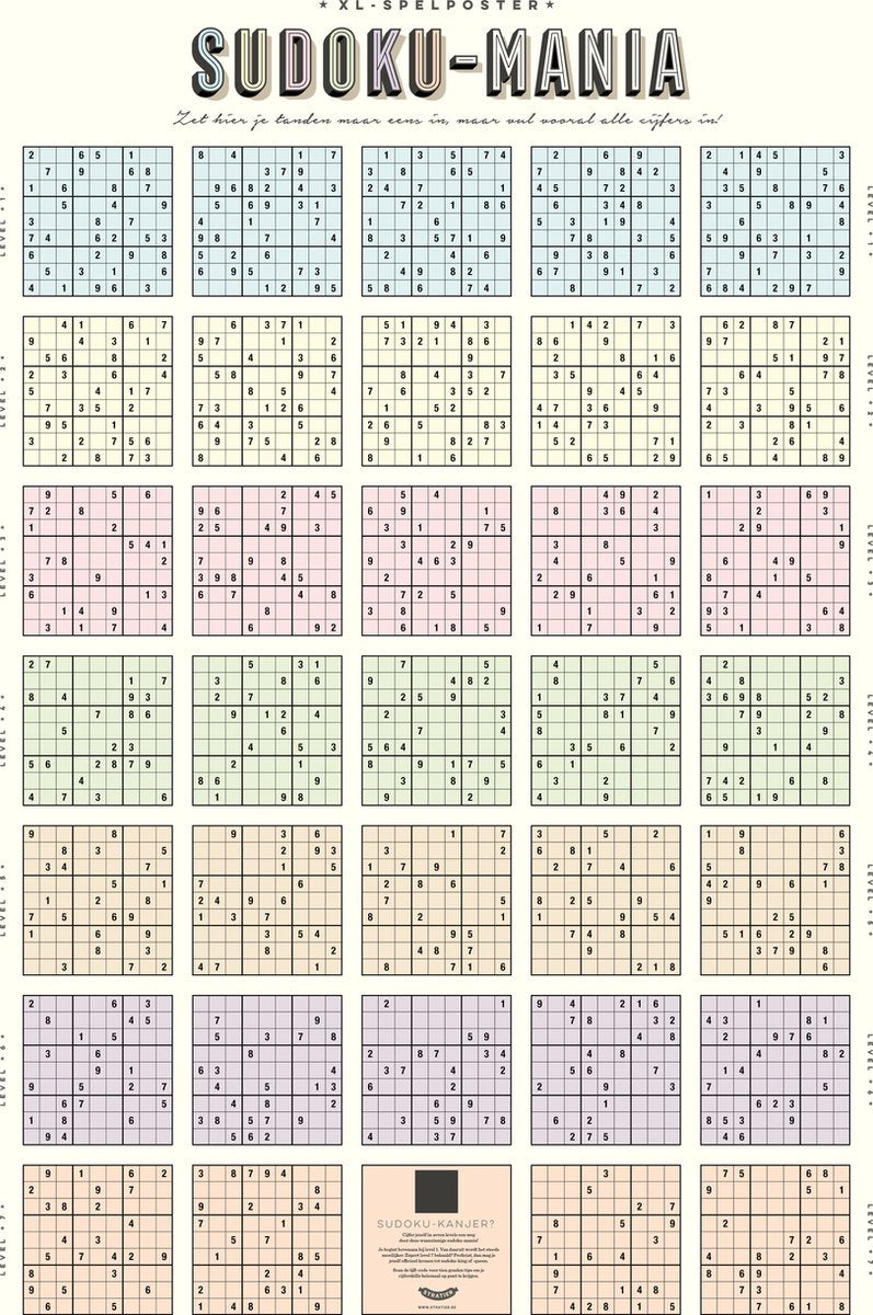 Stratier xl spelposter - sudoku-mania