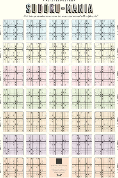 Stratier xl spelposter - sudoku-mania