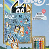 Undercover bluey kleurset kleurblok met potloden en stickers voor kinderen.