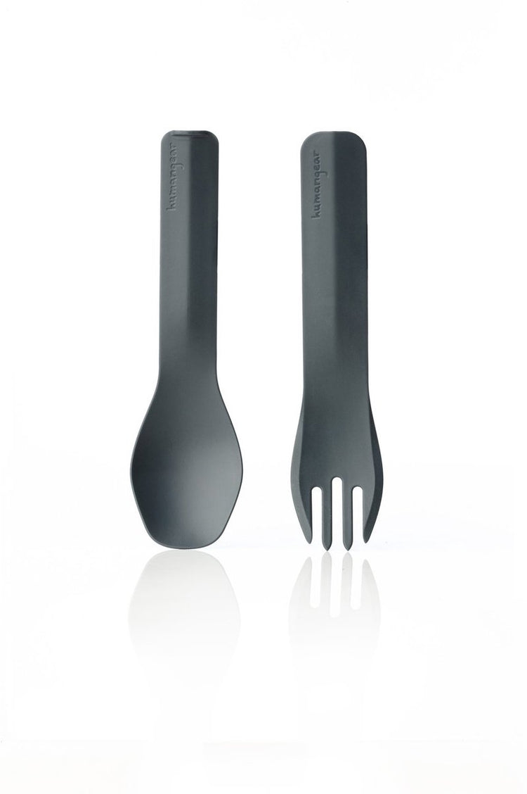 Human gear - duo - gray - bestek - herbruikbaar - campingbestek