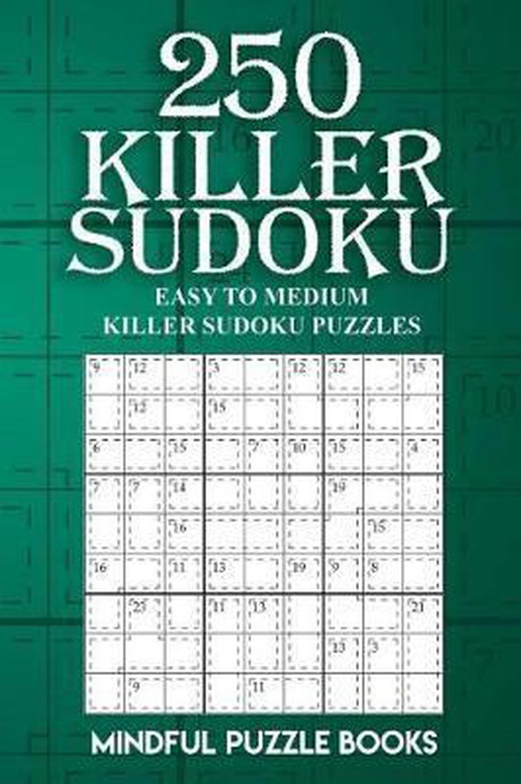 250 killer sudoko: easy to medium killer - puzzelboek