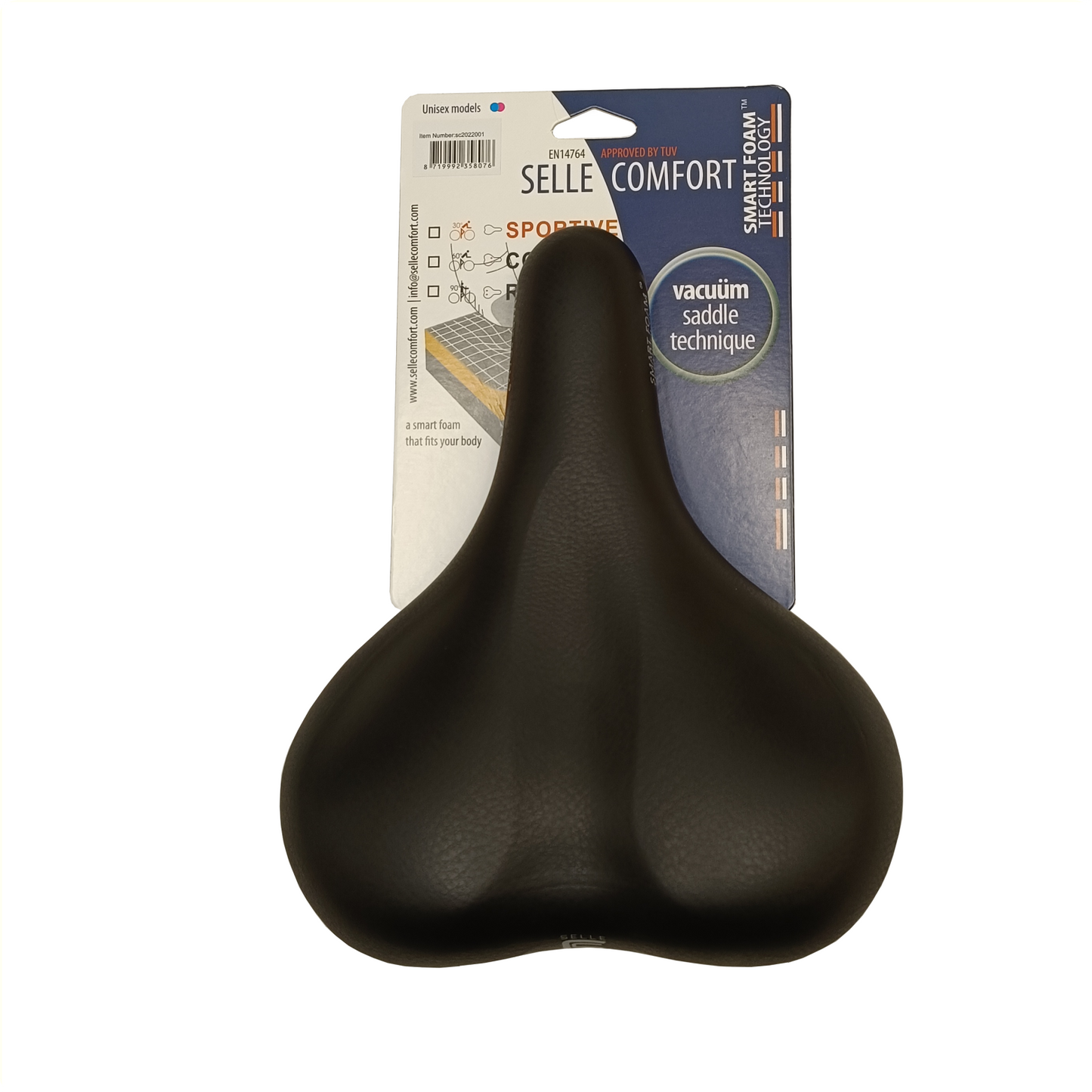 Selle comfort Comfort Zadel Active Met Smartfoam technologie, zonder strop