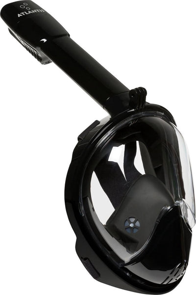 Atlantis snorkelmasker 2.0 - duikbril - snorkel - snorkelset - full face masker - volwassenen - zwart - s m