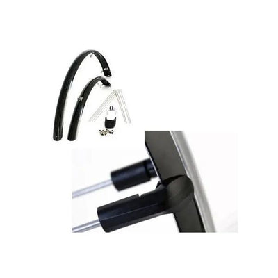 Stel spatborden 28 inch 46 pvc zwart eurofender