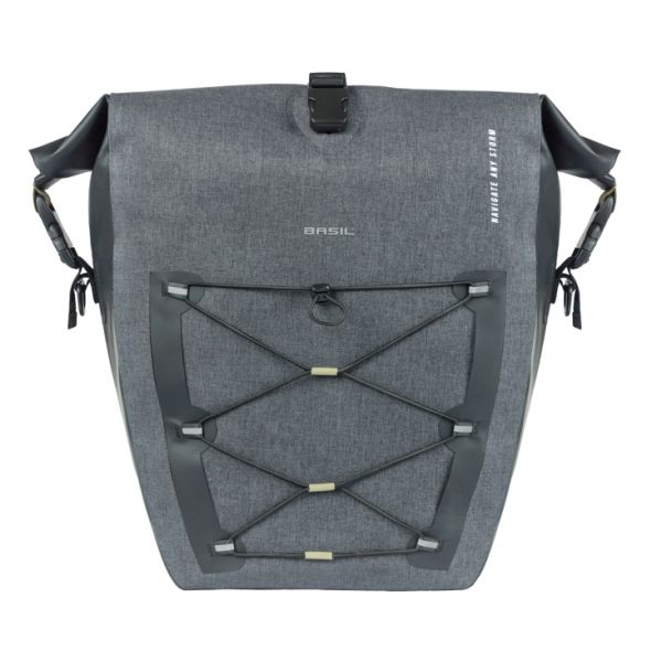 Basil tas navigator storm enkel medium grijs 12-15l