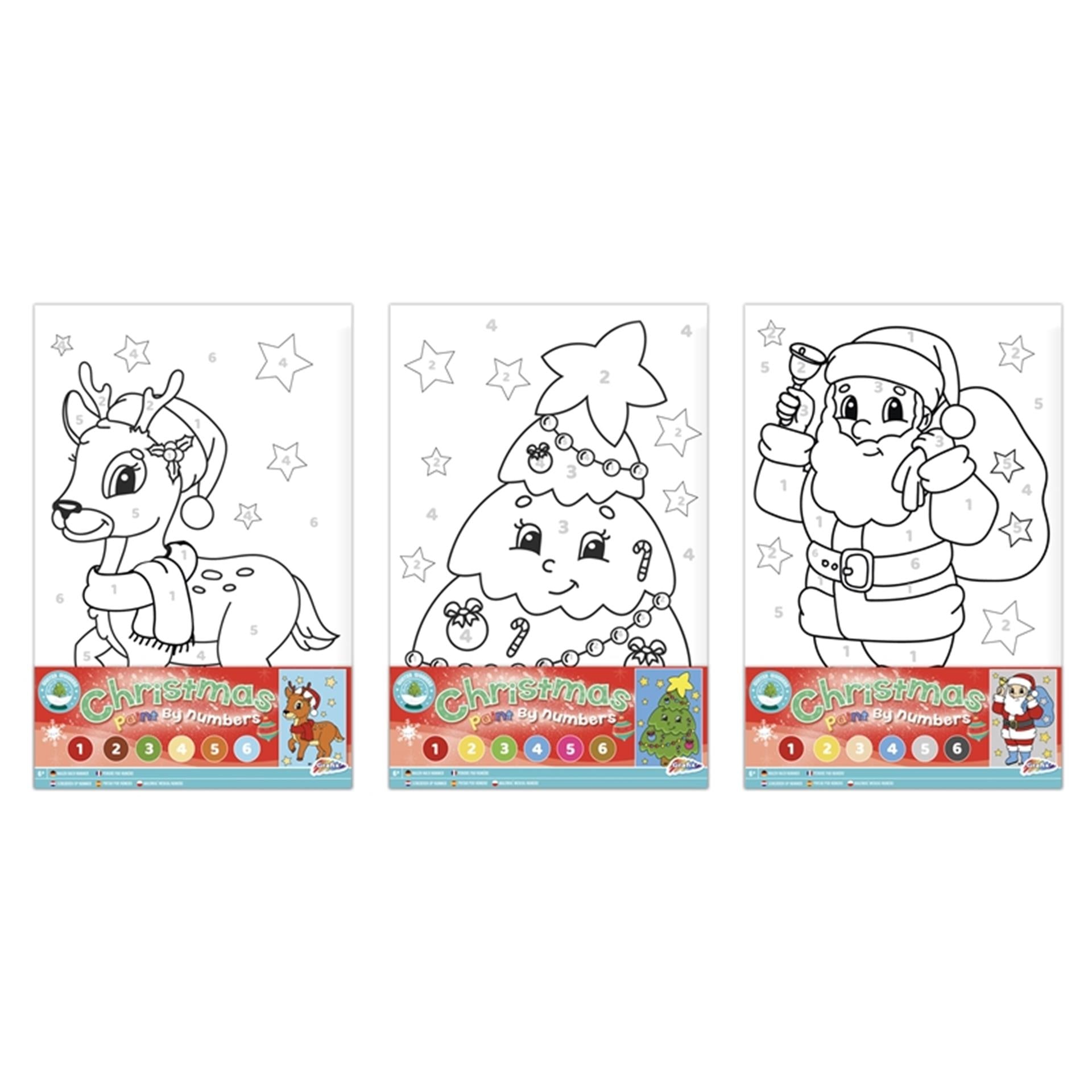 XMAS Canvas Schilderen op Nummer - Kerstman