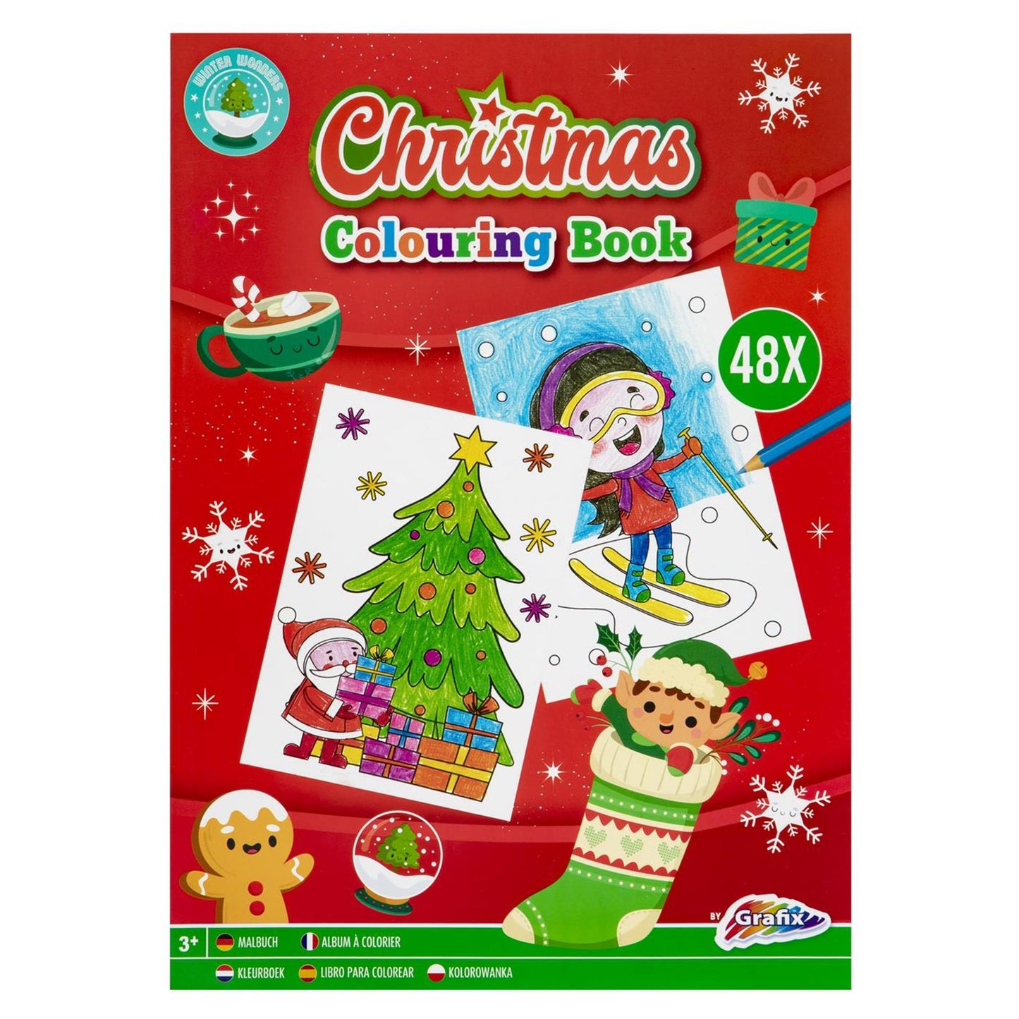 Kleurboek Kerst A4, 48 Vellen