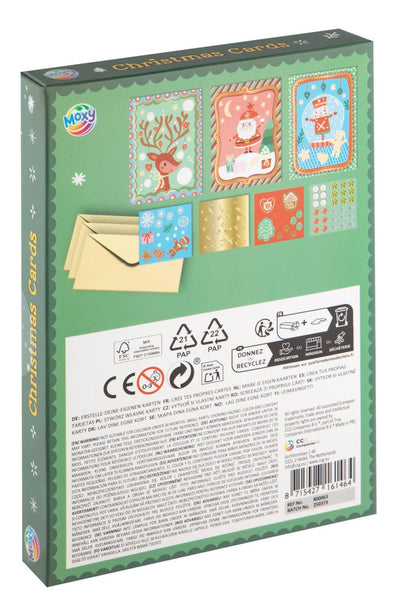 Creative craft group maak je eigen kerstkaarten - met 3 enveloppen en 3 stickervellen