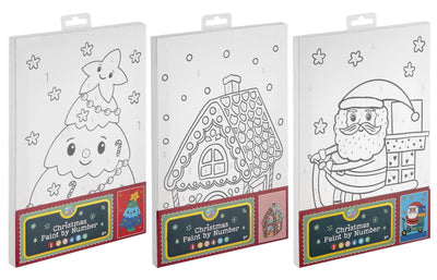 Creative craft group schilderen op nummer canvas kerstmis - 29,7x19,5cm