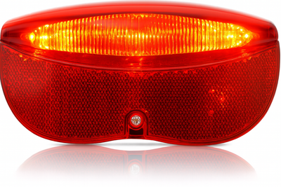 Edge Dragerachterlicht City Luxe 3 leds inclusief batterijen 80mm