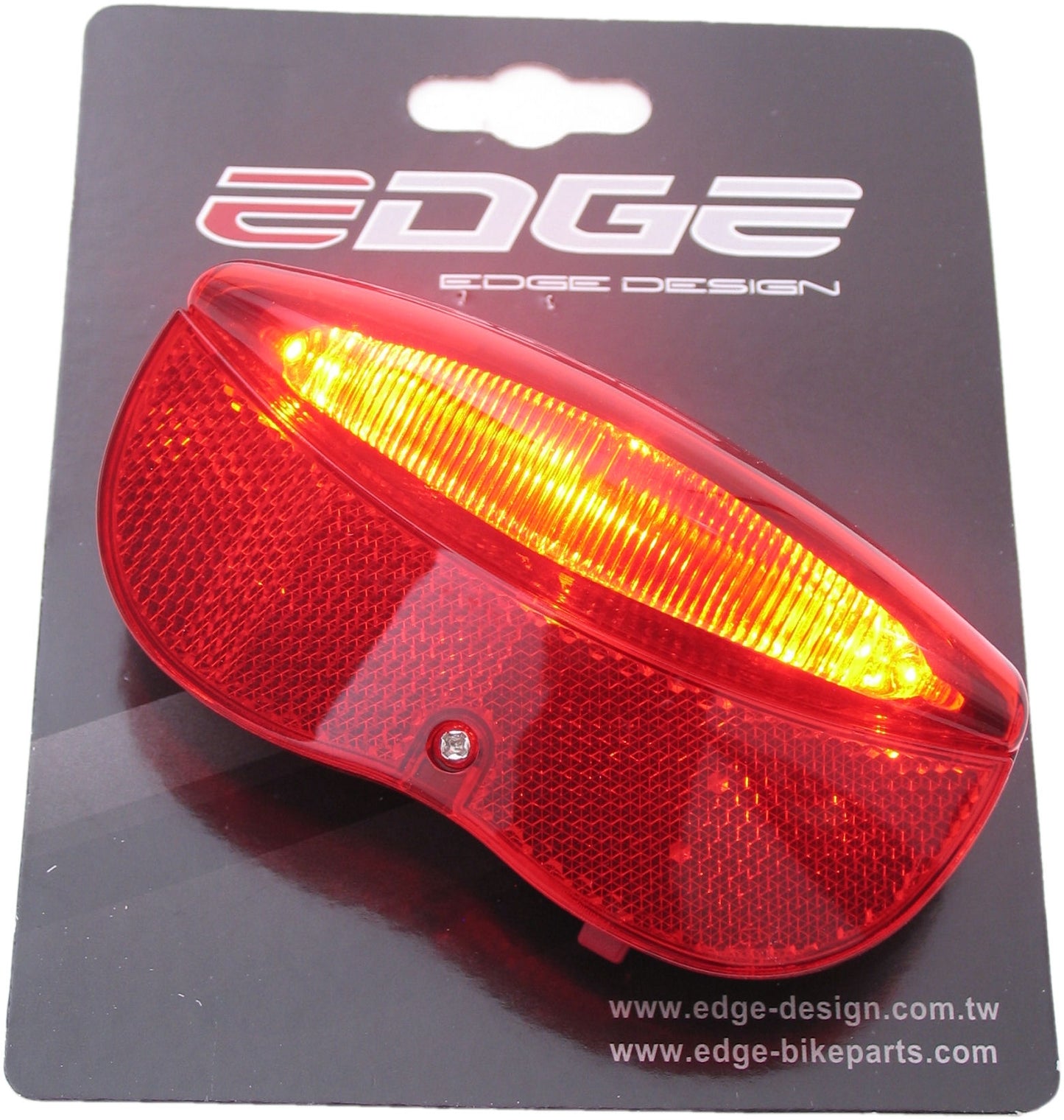 Edge Dragerachterlicht City Luxe 3 leds inclusief batterijen 80mm