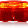 Edge dragerachterlicht city luxe - 3 leds inclusief batterijen - 80mm