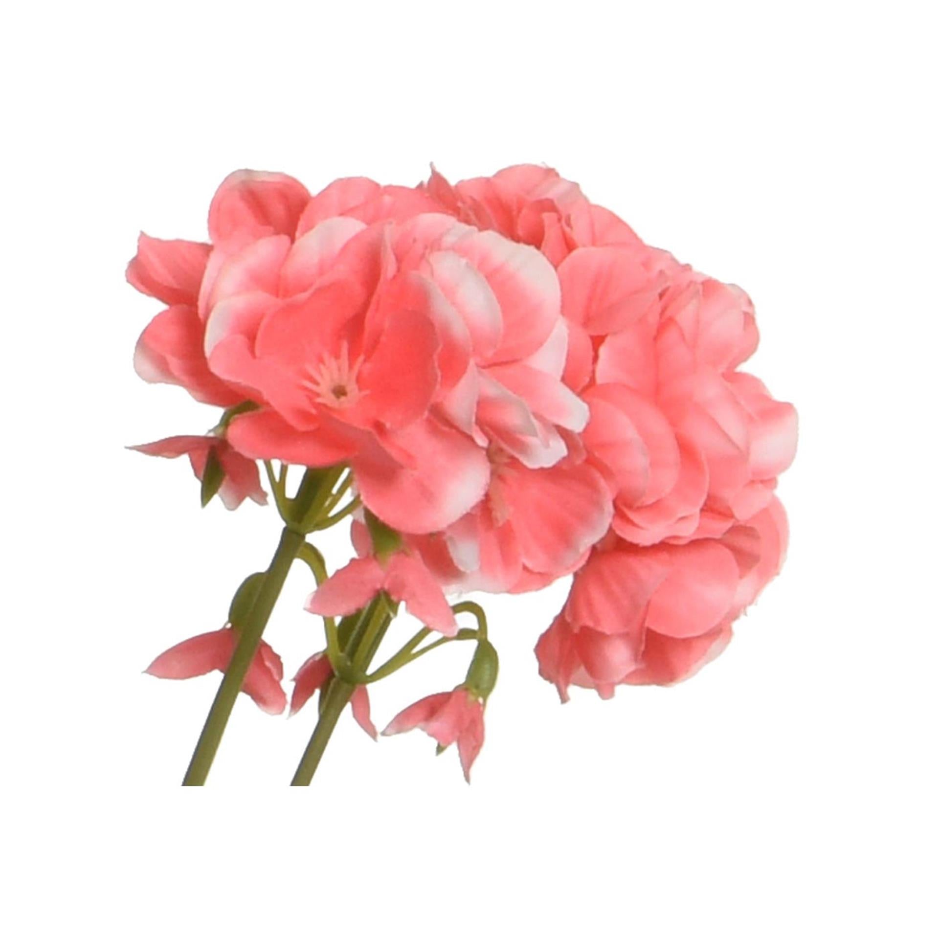 Decoris kunstbloemen in pot polyester 25x25x35cm