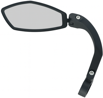 Edge spiegel e-bike links 360 graden verstelbaar 21-26 mm - zwart