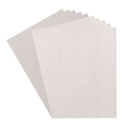 Florence • glitter papier en cardstock set 216g a4 10x silver mouse