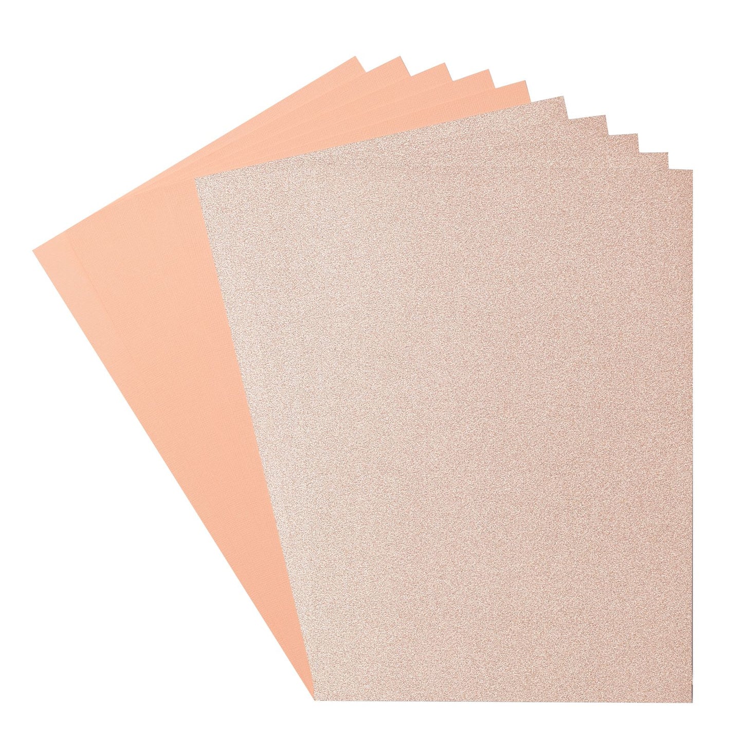 Florence • glitter papier en cardstock set 216g a4 10x champagne sorbet