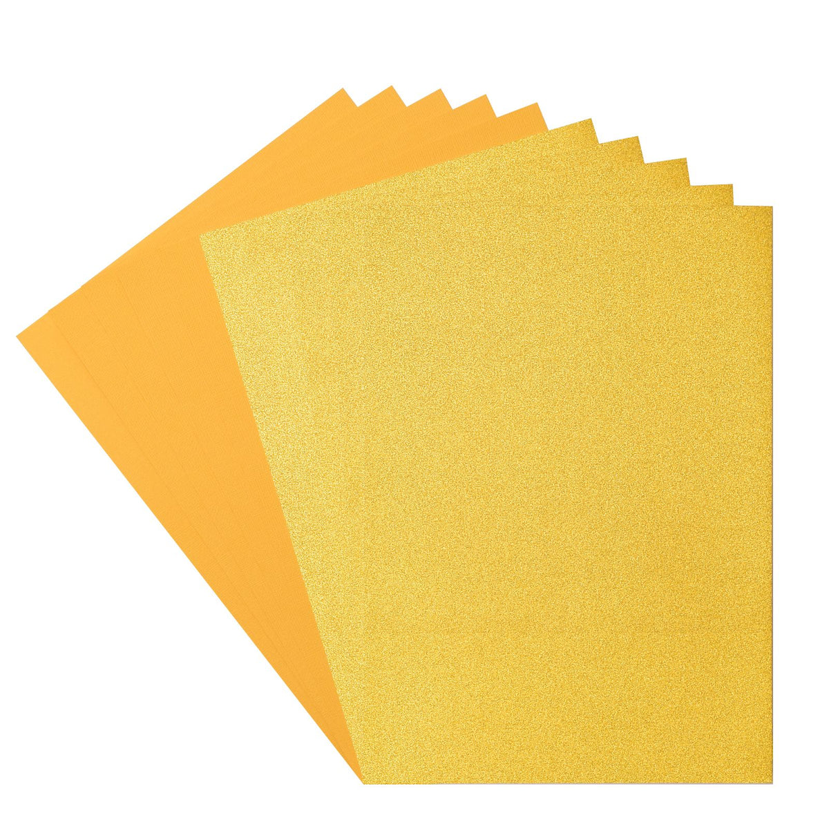 Florence • glitter papier en cardstock set 216g a4 10x yellow gold bee