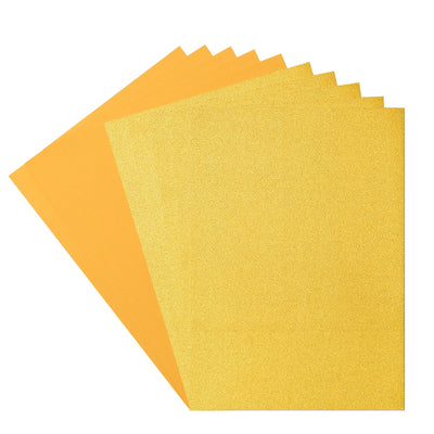 Florence • glitter papier en cardstock set 216g a4 10x yellow gold bee