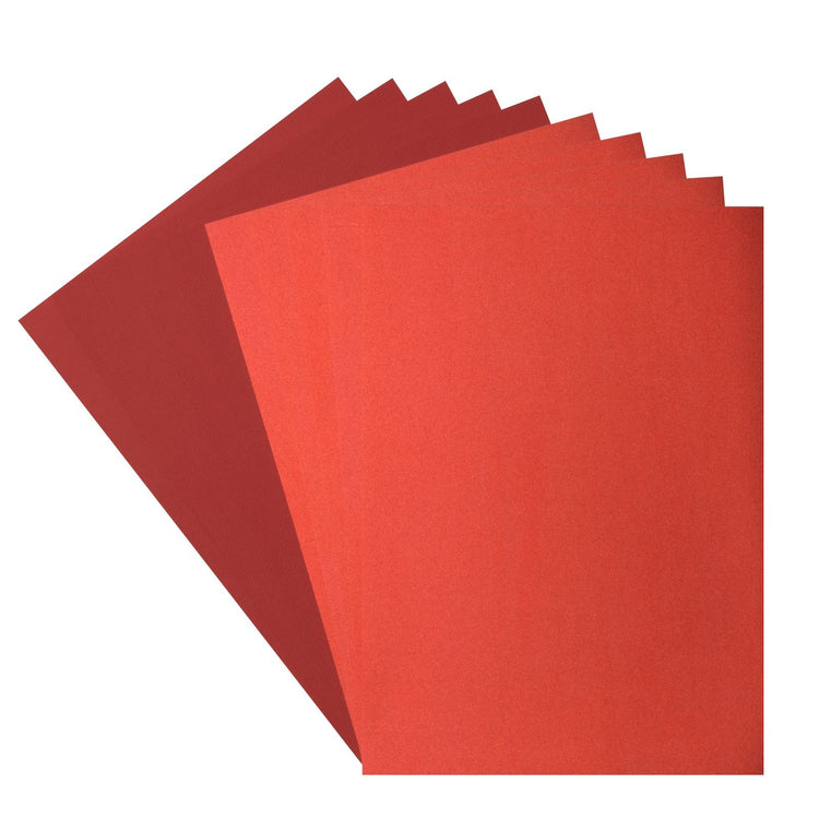 Florence • glitter papier en cardstock set 216g a4 10x red poppy