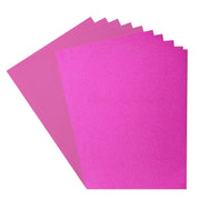 Florence • glitter papier en cardstock set 216g a4 10x pink fuchsia - afbeelding 1