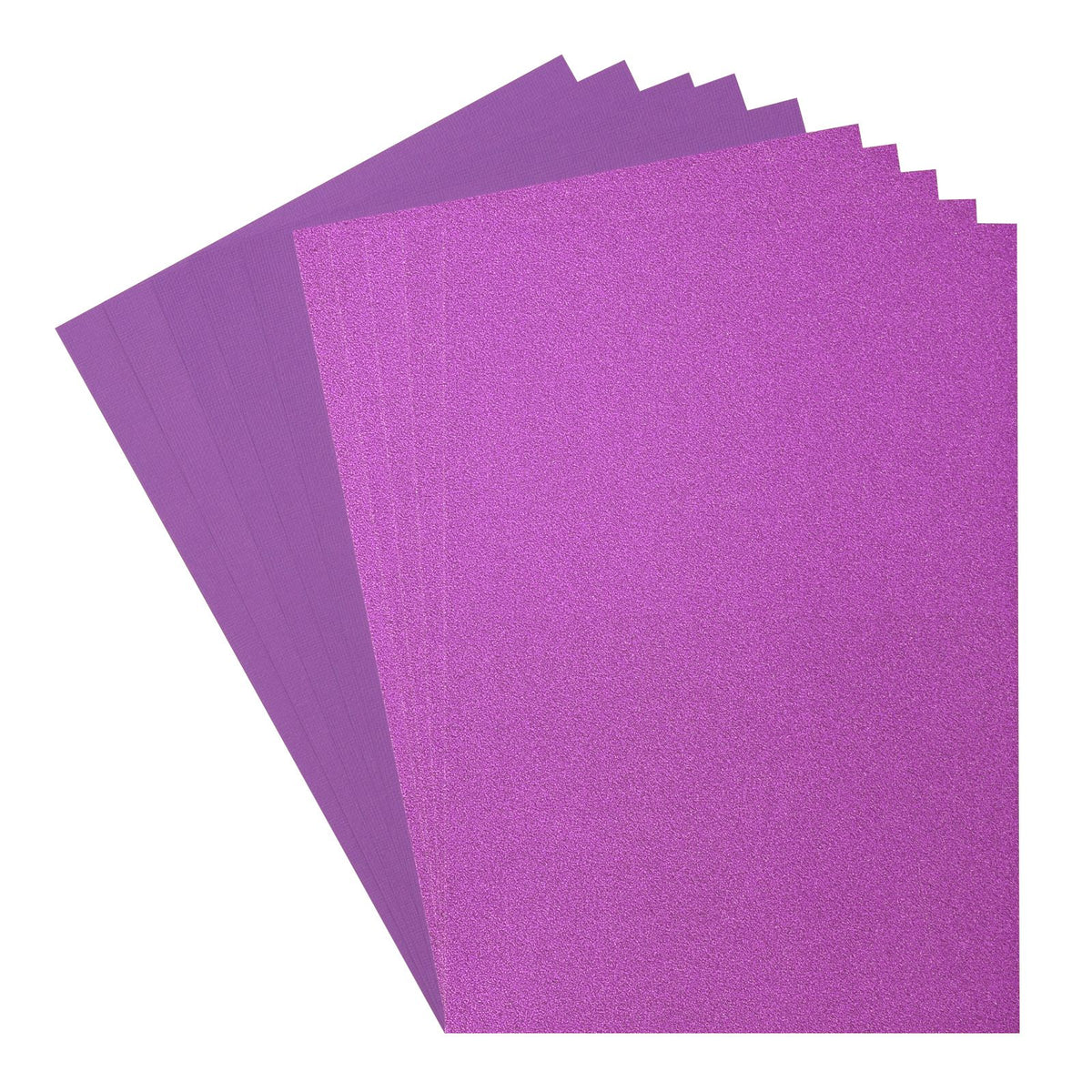 Florence • glitter papier en cardstock set 216g a4 10x purple violet