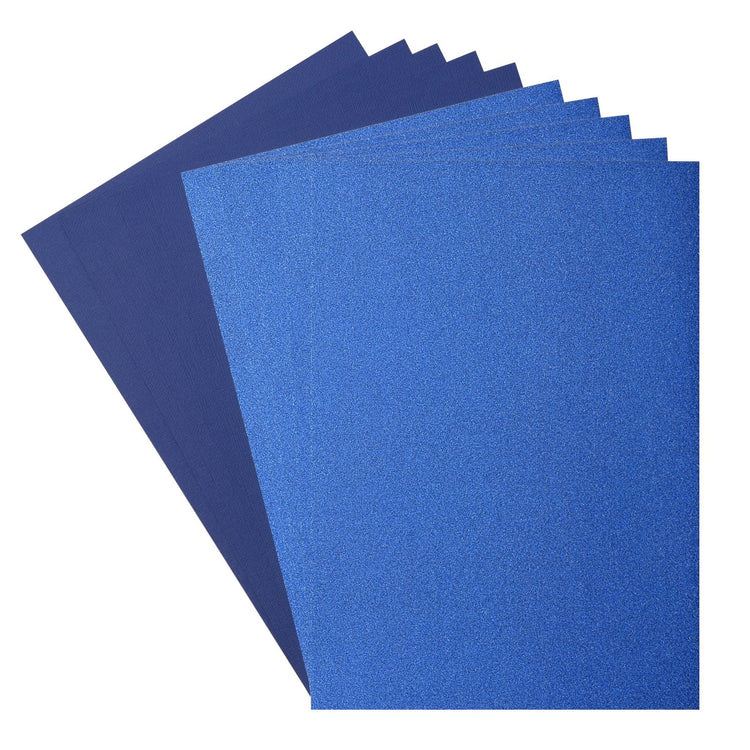 Florence • glitter papier en cardstock set 216g a4 10x blue ink