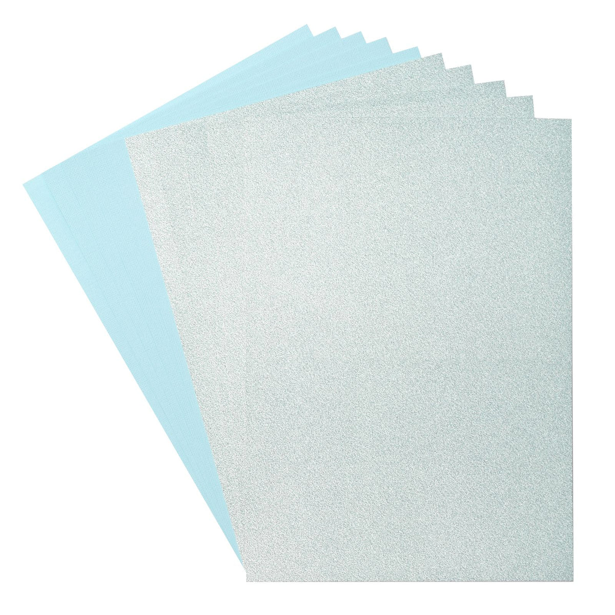 Florence • glitter papier en cardstock set 216g a4 10x aqua ocean
