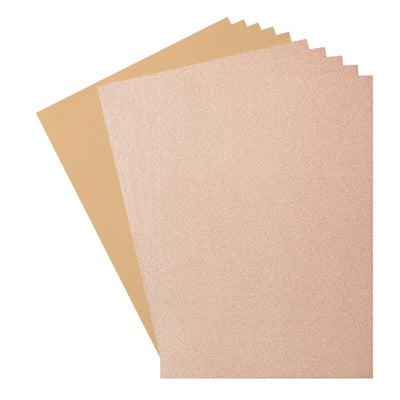 Florence • glitter papier en cardstock set 216g a4 10x light gold parchment