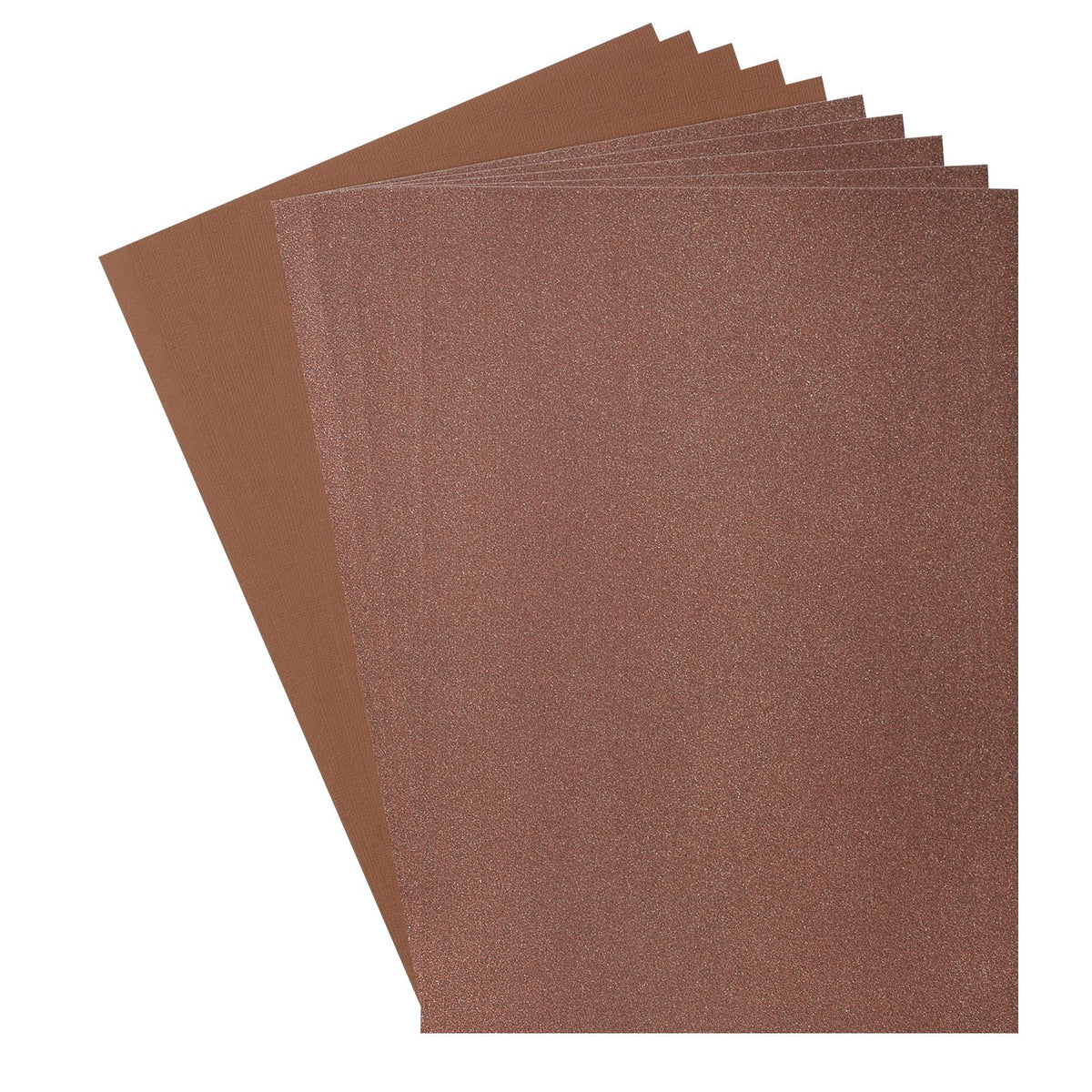 Florence • glitter papier en cardstock set 216g a4 10x brown hazelnut